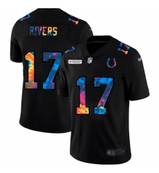 Indianapolis Colts 17 Philip Rivers Men Nike Multi Color Black 2020 NFL Crucial Catch Vapor Untouchable Limited Jersey