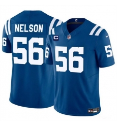 Men Indianapolis Colts 56 Quenton Nelson Blue 2024 F U S E  With 4 Star C Patch Vapor Limited Stitched Football Jersey