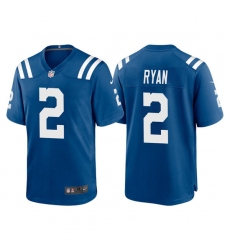 Men's Indianapolis Colts #2 Matt Ryan Blue Stitched Jersey