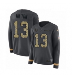 Womens Nike Indianapolis Colts 13 TY Hilton Limited Black Salute to Service Therma Long Sleeve NFL Jersey