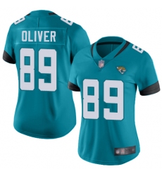 Jaguars 89 Josh Oliver Teal Green Alternate Women Stitched Football Vapor Untouchable Limited Jersey