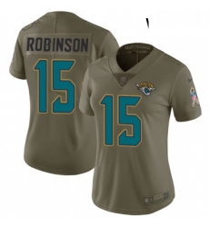 Womens Nike Jacksonville Jaguars 15 Allen Robinson Limited Olive 2017 Salute to Service NFL Jersey