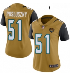 Womens Nike Jacksonville Jaguars 51 Paul Posluszny Limited Gold Rush Vapor Untouchable NFL Jersey