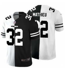 Kansas City Chiefs 32 Tyrann Mathieu Men Black V White Peace Split Nike Vapor Untouchable Limited NFL Jersey