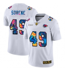 Kansas City Chiefs 49 Daniel Sorensen Men White Nike Multi Color 2020 NFL Crucial Catch Limited NFL Jersey