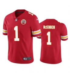 Men Kansas City Chiefs 1 Jerick McKinnon Red Vapor Untouchable Limited Stitched Football Jersey