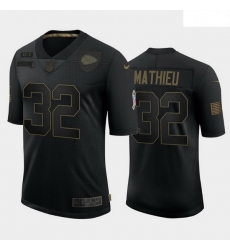 Men Kansas City Chiefs 32 Tyrann Mathieu Black Camo 2020 Salute To Service Limited Jersey