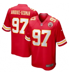 Men   Kansas City Chiefs 97 Felix Anudike Uzomah Red Limited Stitched Football Game Jersey