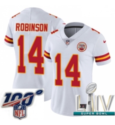 2020 Super Bowl LIV Women Nike Kansas City Chiefs #14 Demarcus Robinson White Vapor Untouchable Limited Player NFL Jersey