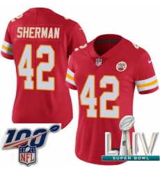 2020 Super Bowl LIV Women Nike Kansas City Chiefs #42 Anthony Sherman Red Team Color Vapor Untouchable Limited Player NFL Jersey