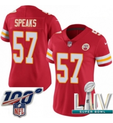 2020 Super Bowl LIV Women Nike Kansas City Chiefs #57 Breeland Speaks Red Team Color Vapor Untouchable Limited Player NFL Jersey