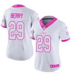 Nike Chiefs #29 Eric Berry White Pink Womens Stitched NFL Limited Rush Fashion Jersey