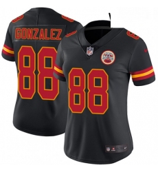 Womens Nike Kansas City Chiefs 88 Tony Gonzalez Limited Black Rush Vapor Untouchable NFL Jersey