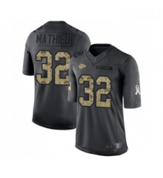 Youth Kansas City Chiefs 32 Tyrann Mathieu Limited Black 2016 Salute to Service Football Jersey