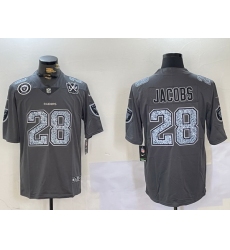 Men Las Vegas Raiders 28 Josh Jacobs Grey Limited Stitched Jersey 5