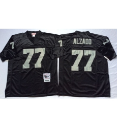 Men Las Vegas Raiders 77 Lyle Alzado Black M&N Throwback Jersey