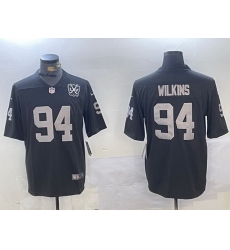 Men Las Vegas Raiders 98 Maxx Crosby Black 2023 F U S E 65th Anniversary Patch Vapor Untouchable Stitched Football Jersey