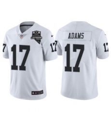 Men's Las Vegas Raiders #17 Davante Adams White With 2020 Inaugural Season Patch Vapor Limited Stitched Jersey