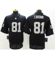 Nike Oakland Raiders 81 Tim Brown black Elite NFL Jersey