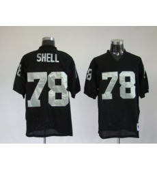 Oakland Raiders 78 Shell Black Jerseys Throwback