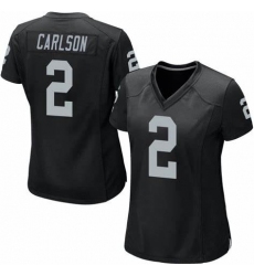 Women Las Vegas Raiders #2 Daniel Carlson Team Black Color Vapor Limited Jersey