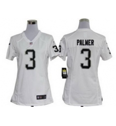 Women Nike Oakland Raiders #3 Carson Palmer White Nike NFL Jerseys