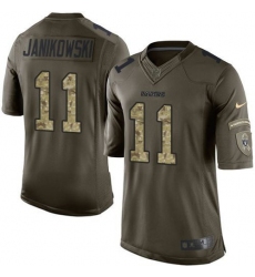 Nike Raiders #11 Sebastian Janikowski Green Youth Stitched NFL Limited Salute to Service Jersey