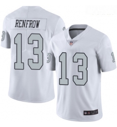 Raiders #13 Hunter Renfrow White Youth Stitched Football Limited Rush Jersey