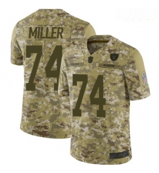 Raiders #74 Kolton Miller Camo Youth Stitched Football Limited 2018 Salute to Service Jersey