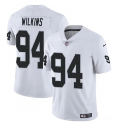 Youth Las Vegas Raiders 94 Christian Wilkins White Stitched Football Jersey