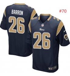 Men Nike Los Angeles Rams Alex Barron Dark Blue Vapor Untouchable Limited Jersey