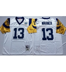 Mitchell And Ness Rams #13 kurt warner white Throwback Stitched NFL Jersey