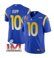 Nike Los Angeles Rams 10 Cooper Kupp Royal 2022 Super Bowl LVI Vapor Limited Jersey