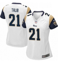 Womens Nike Los Angeles Rams 21 Aqib Talib Game White NFL Jersey