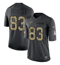 Nike Rams #83 Gerald Everett Black Youth Stitched NFL Limited 2016 Salute to Service Jersey