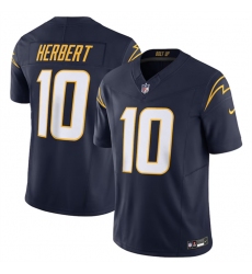 Men Los Angeles Chargers 10 Justin Herbert Navy 2023 F U S E  Vapor Untouchable Limited Stitched Jersey