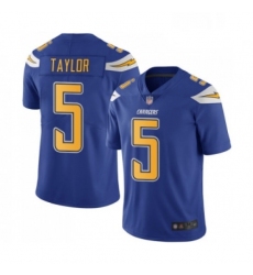 Men Los Angeles Chargers 5 Tyrod Taylor Limited Electric Blue Rush Vapor Untouchable Football Jersey