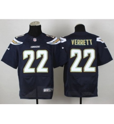 Nike San Diego Chargers 22 Jason Verrett Dark Blue Elite NFL Jersey