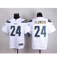 nike nfl jerseys san diego chargers 24 flowers white[Elite][flowers]