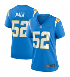 Women Los Angeles Chargers Khalil Mack #52 Powder Blue Vapor Limited Jersey