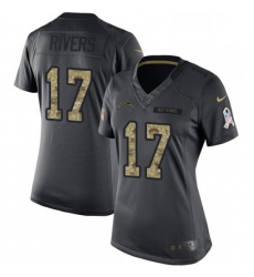 Womens Nike Los Angeles Chargers 17 Philip Rivers Limited Black 2016 Salute to Service NFL Jersey