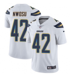 Nike Chargers #42 Uchenna Nwosu White Youth Stitched NFL Vapor Untouchable Limited Jersey