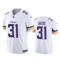 Men Minnesota Vikings 31 Cam Akers White 2023 F U S E  Vapor Untouchable Limited Stitched Jersey