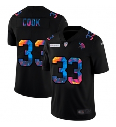 Minnesota Vikings 33 Dalvin Cook Men Nike Multi Color Black 2020 NFL Crucial Catch Vapor Untouchable Limited Jersey