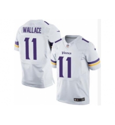 Nike Minnesota Vikings 11 Mike Wallace White Elite NFL Jersey