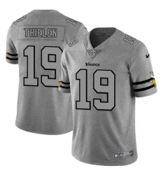 Nike Vikings 19 Adam Thielen 2019 Gray Gridiron Gray Vapor Untouchable Limited Jersey