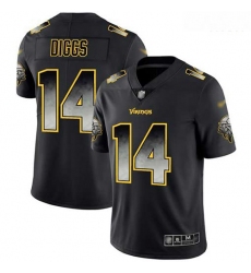 Vikings 14 Stefon Diggs Black Men Stitched Football Vapor Untouchable Limited Smoke Fashion Jersey