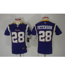 Nike Women Minnesota Vikings #28 Peterson Purple(Women Limited Jerseys)