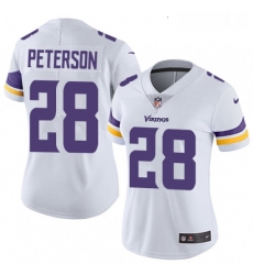 Womens Nike Minnesota Vikings 28 Adrian Peterson Elite White NFL Jersey