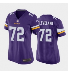 women ezra cleveland minnesota vikings purple game jersey